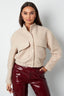 Veste Femme en Fibre de Polyester Tissée Style Décontracté Couleur Unie Automne/Hiver