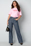 Cotton Woven Women's Straight Leg Pants Geometric Pattern