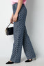 Cotton Woven Women's Straight Leg Pants Geometric Pattern