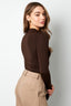 Pull en Polyester pour Femme Manches Longues Coupe Bodycon