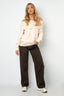 Coton Tissé Pantalon Droit Femme Imprimé Léopard Automne/Hiver