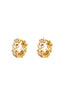 Boucles d'oreilles créoles étoile strass - cuivre