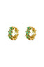 Boucles d'oreilles créoles étoile strass - cuivre