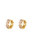 Boucles d'oreilles créoles étoile strass - cuivre