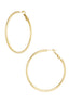 Boucles d'oreilles cercle basique grand - doré