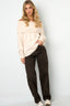 Coton Tissé Pantalon Droit Femme Imprimé Léopard Automne/Hiver