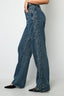 Woven Cotton Women's Straight Leg Pants Tie-up Casual