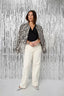 Cotton Denim Women's Jacket Street Elegant Specialty Animal Print