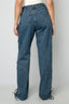Woven Cotton Women's Straight Leg Pants Tie-up Casual