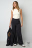 Tissu Polyester Fibre Femme Pantalon Droit Casual Automne/Hiver