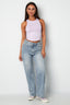 Top Sans Manches Femme En Nylon Tricoté Printemps/Été Basique Couleur Unie