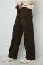 Coton Tissé Pantalon Droit Femme Imprimé Léopard Automne/Hiver