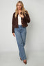 Tissu Polyester Fibre Manteau Femme Élégant Couleur Unie Automne/Hiver
