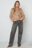 Tissu Polyester Fibre Manteau Femme Élégant Couleur Unie Automne/Hiver