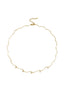 Necklace with zigzag pattern and stones